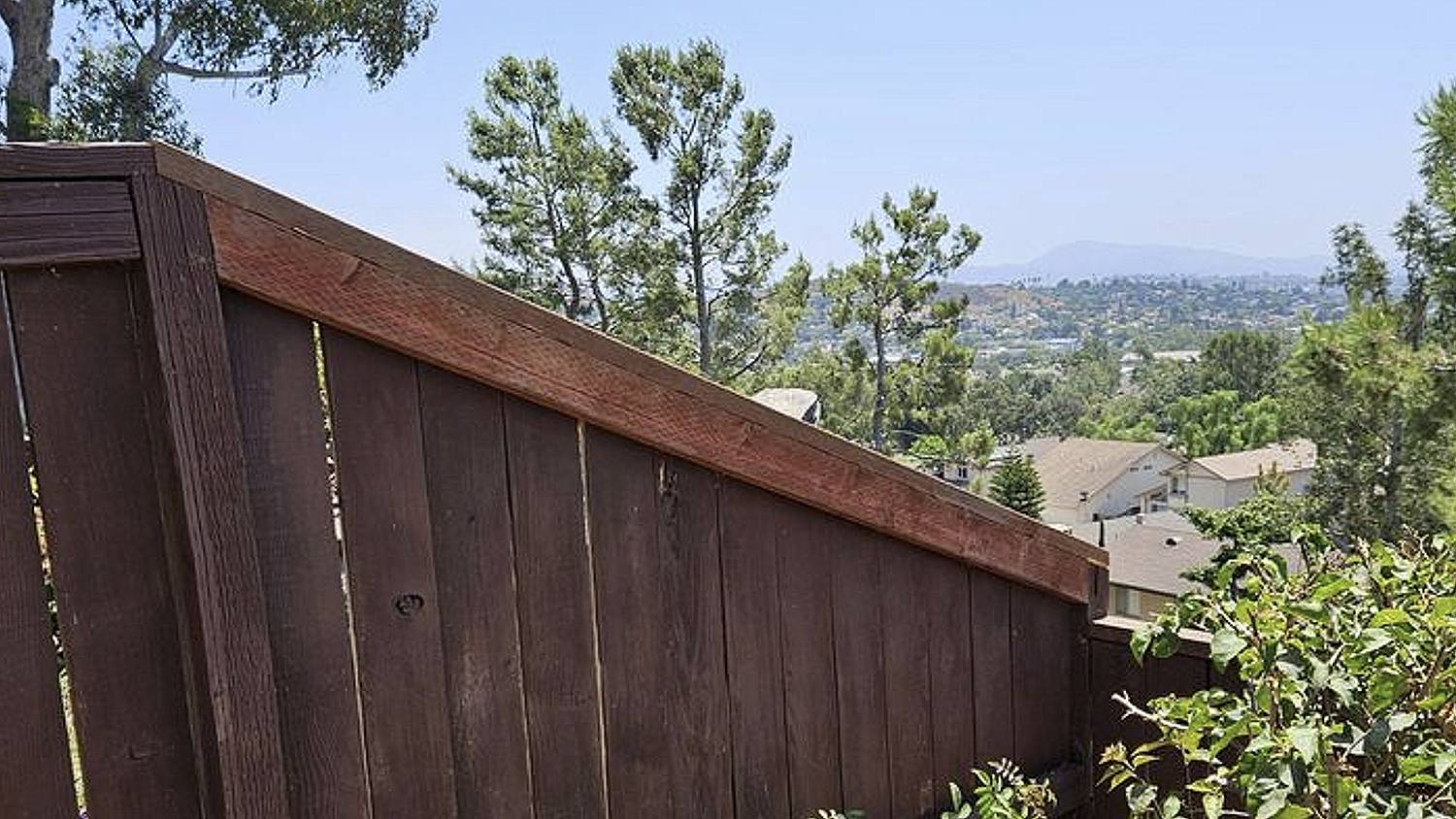 Repaired Wood Fence