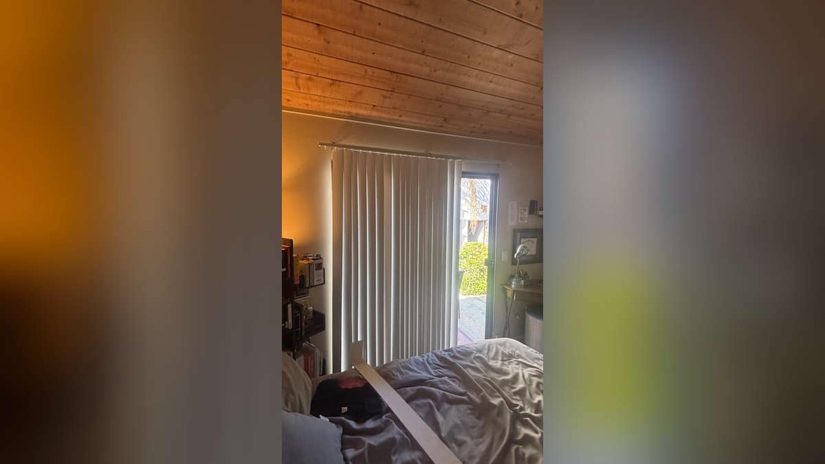 Vertical Blind Instal in Carlsbad - Before