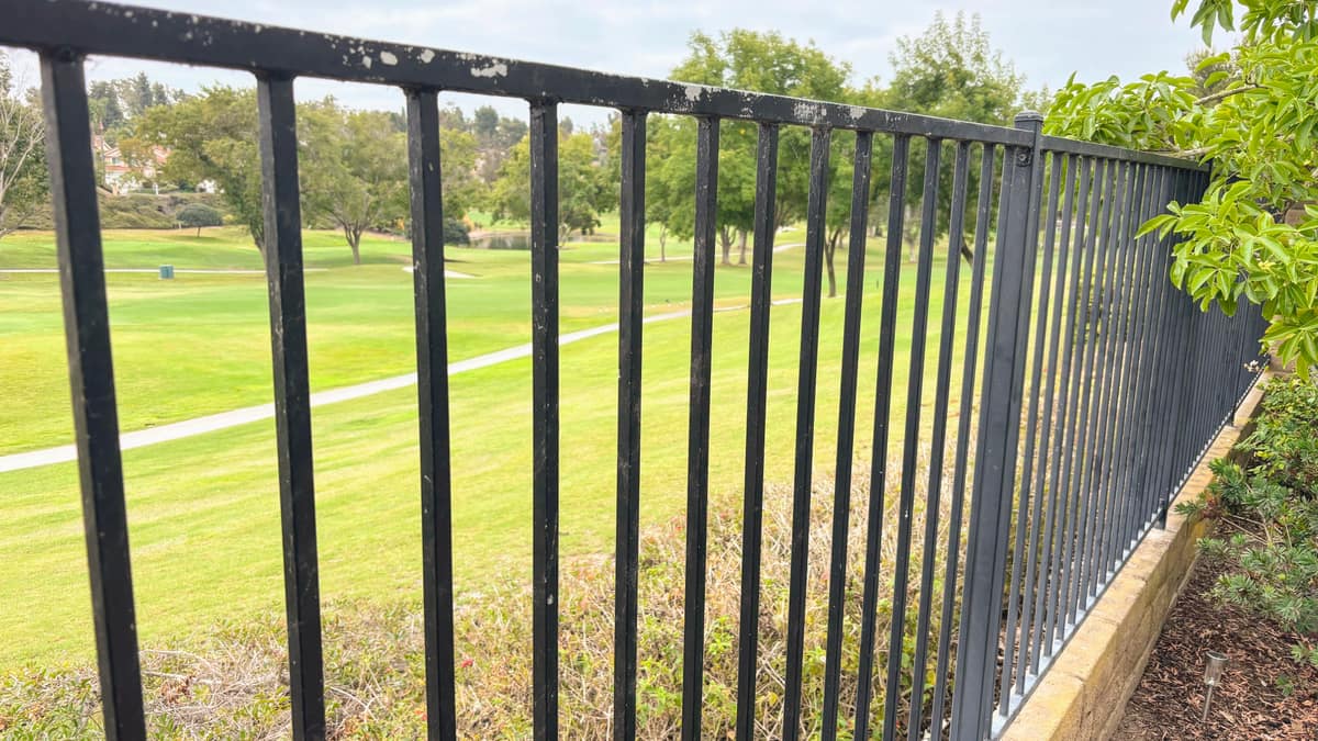 Iron Fence Painting Before